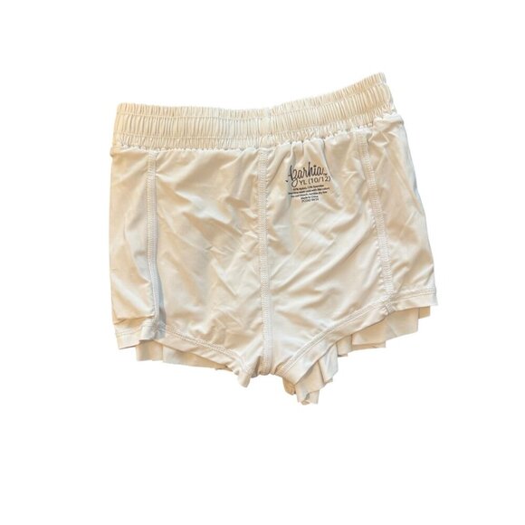 Azarhia Girls White butterfly flowy shorts Ruffled Athletic Shorts YL 10/12 Stre - Picture 5 of 5